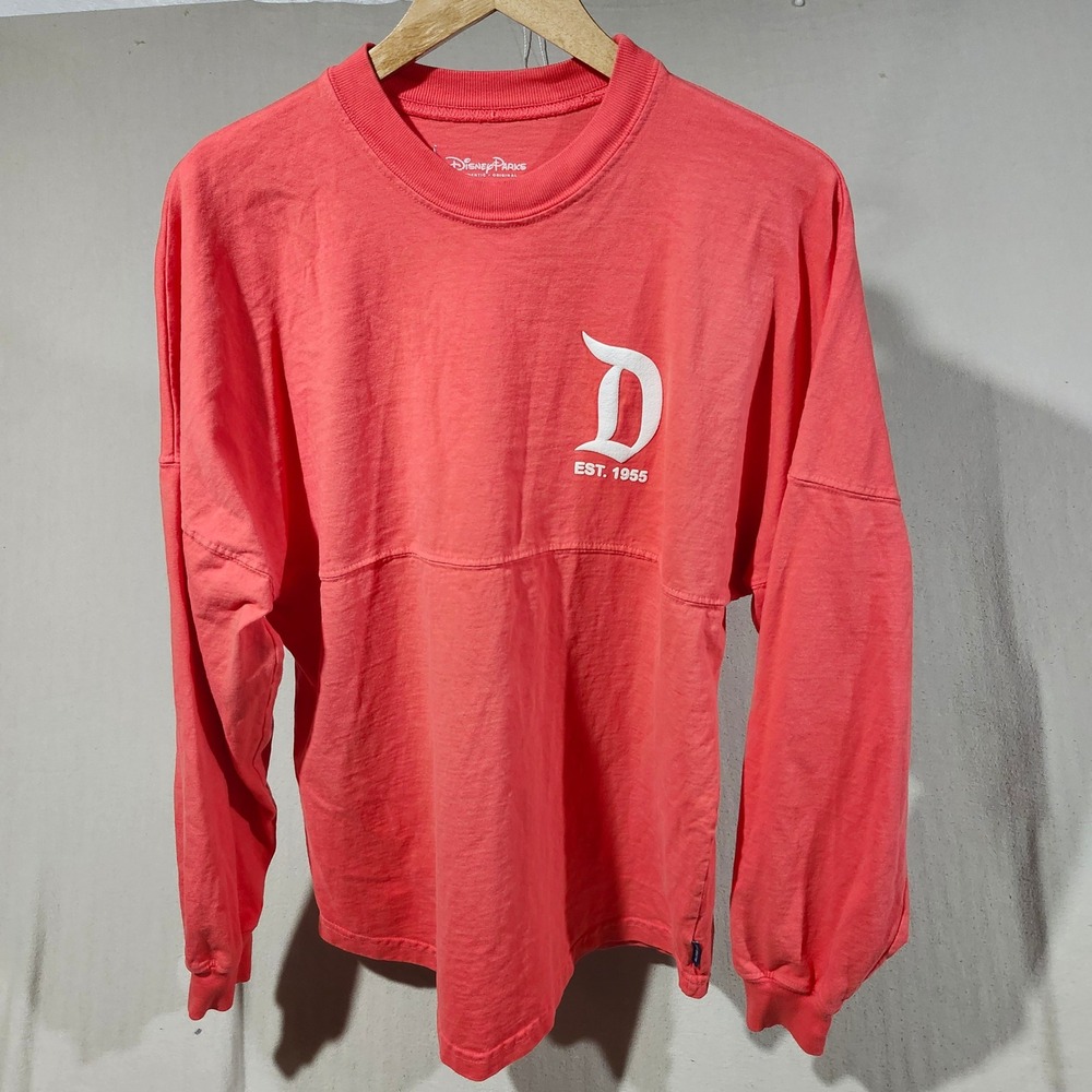 Disney Parks Spirit Jersey Disneyland Resort Coral Pink Coral Long Sleeve Small
